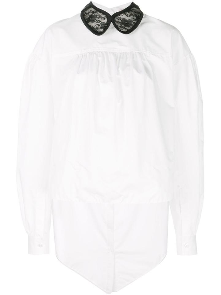 Christopher Kane Oversized Lace Collar Shirt - White