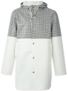Stutterheim Houndstooth Detail Coat, Men's, Size: Large, White, Cotton/polyester/pvc