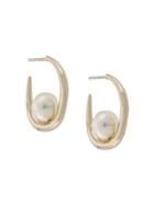 Salvatore Ferragamo Baroque Pearl Earrings - Silver