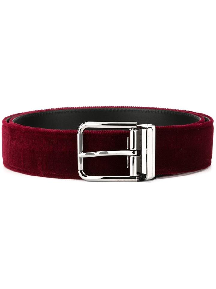 Dolce & Gabbana Velvet Belt - Red