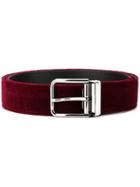 Dolce & Gabbana Velvet Belt - Red