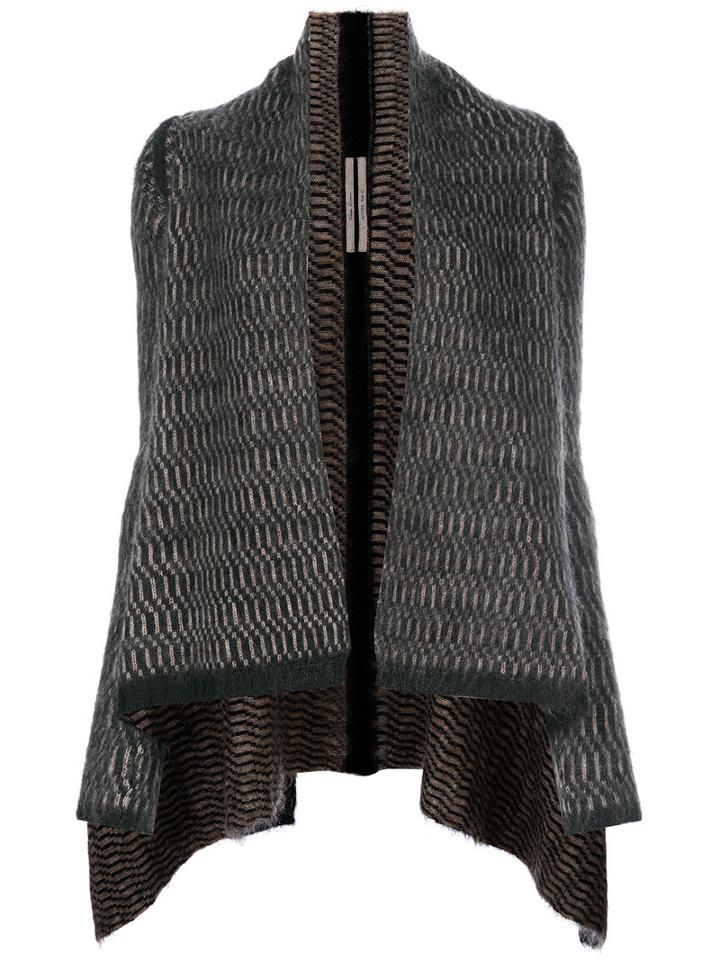 Rick Owens - Wrap Cardigan - Women - Polyamide/merino/kid Mohair - 1, Black, Polyamide/merino/kid Mohair