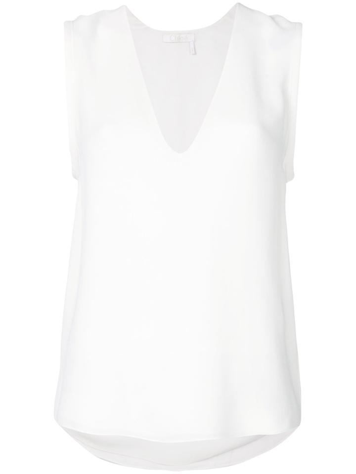 Chloé V-neck Blouse - White