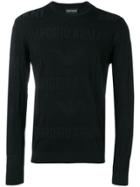 Emporio Armani Logo Sweater - Black