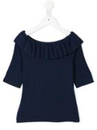 Ralph Lauren Kids Ruffled Blouse, Girl's, Size: 10 Yrs, Blue