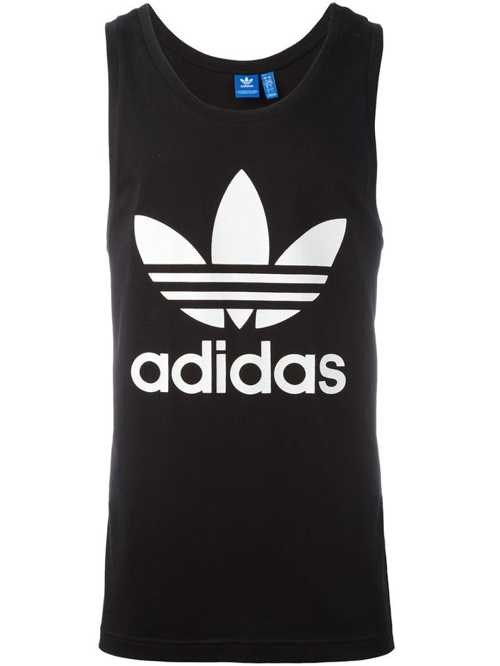 Adidas Originals - Trefoil Tank Top - Men - Cotton - S, Black, Cotton