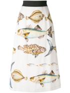 Dolce & Gabbana - Fish Print Skirt - Women - Silk/spandex/elastane/viscose - 42, Silk/spandex/elastane/viscose