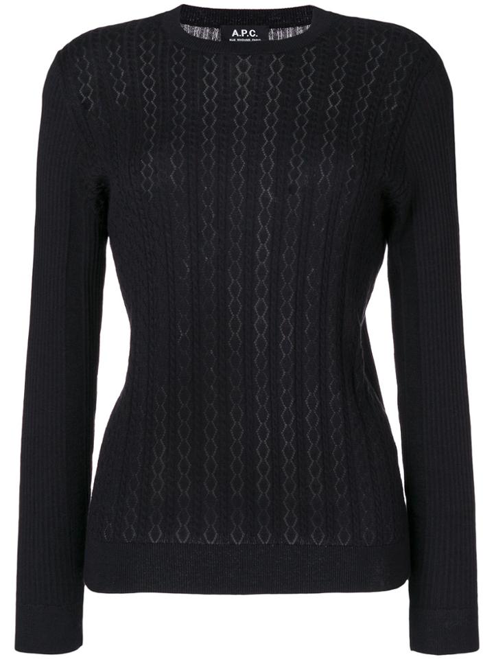 A.p.c. Lace Knit Jumper - Black
