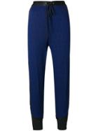3.1 Phillip Lim Side Stripe Tapered Trousers, Women's, Size: 4, Blue, Acetate/viscose/silk