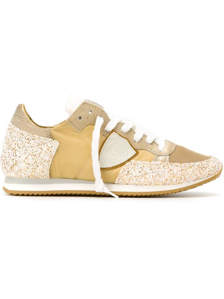 Philippe Model Tropez Sneakers, Women's, Size: 38, Nude/neutrals, Cotton/leather/rubber