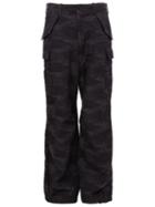 Faith Connexion Camouflage Print Cargo Trousers, Men's, Size: Medium, Black, Cotton