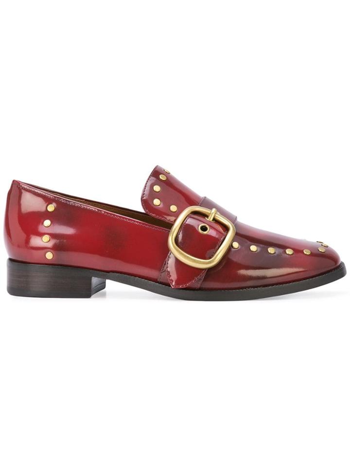 Coach Coach G2839 Sca Leather/fur/exotic Skins->leather - Red