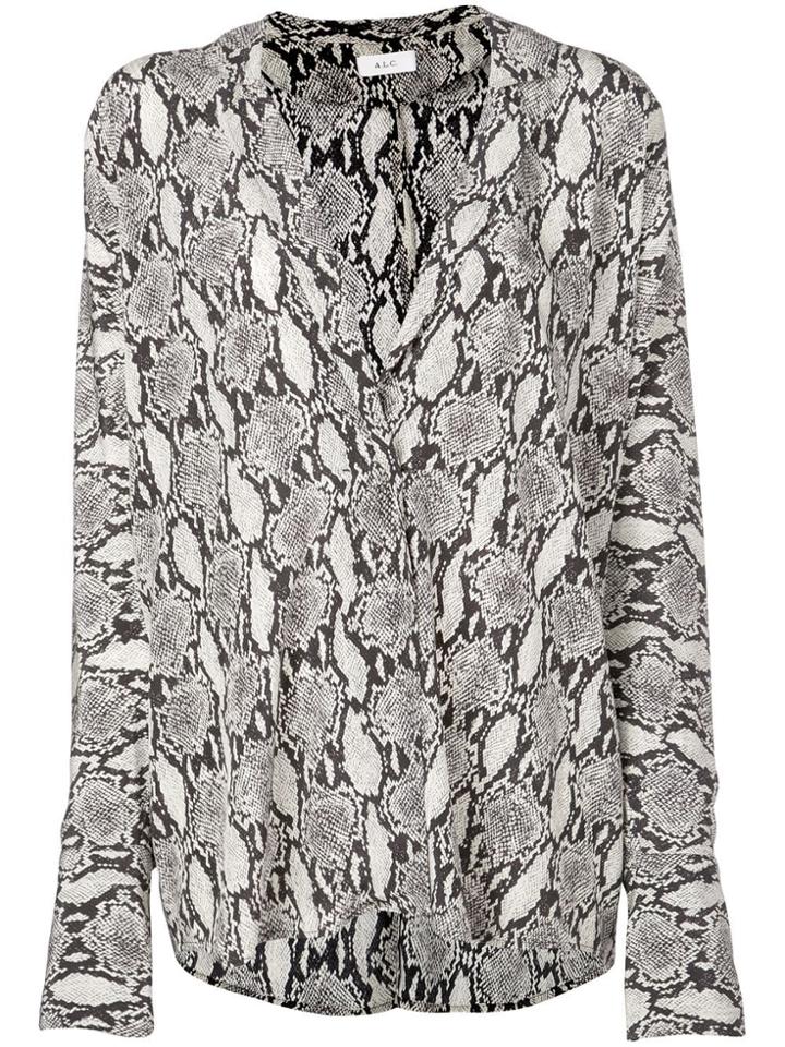 A.l.c. Snakeskin Effect Shirt - Brown