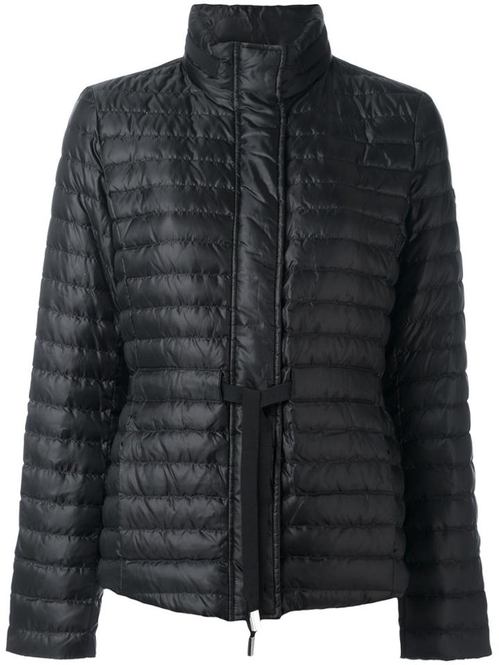 Michael Michael Kors Tie Waist Padded Jacket - Black