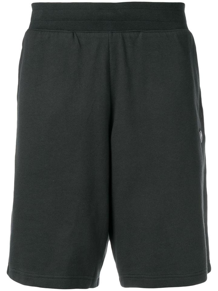 Ea7 Emporio Armani Logo Plaque Track Shorts - Blue