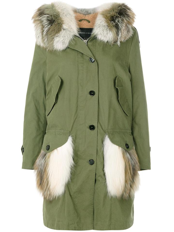 Ermanno Scervino Fur Pocket Parka - Green