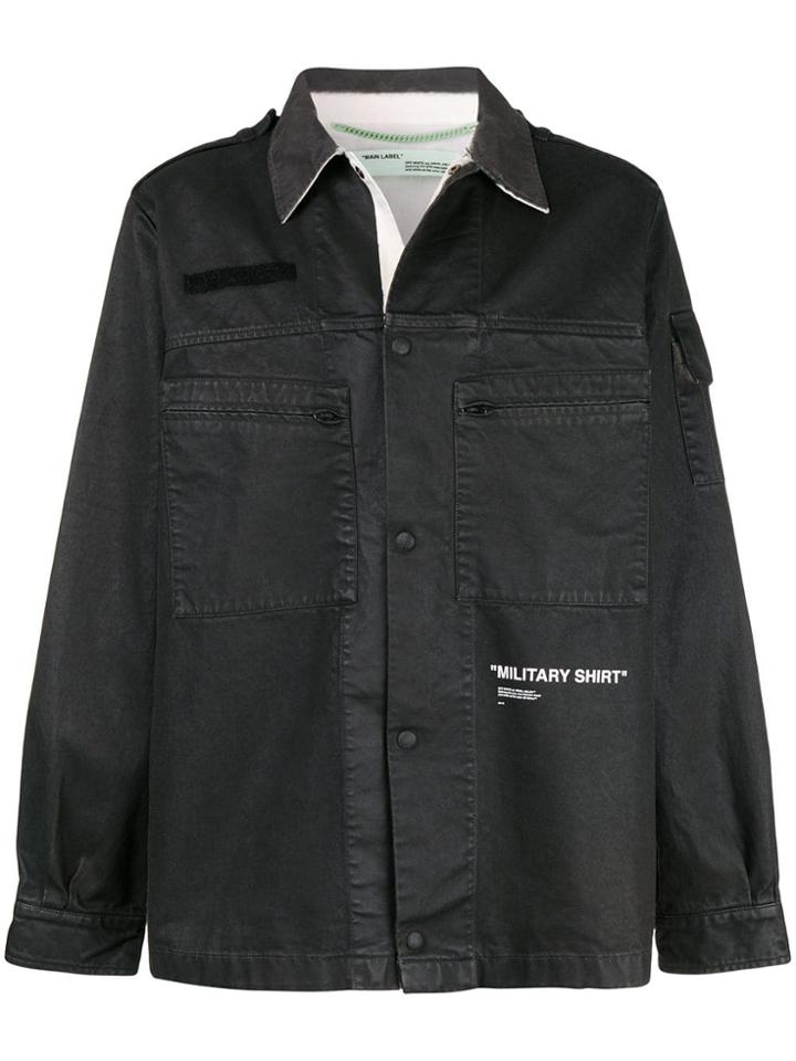 Off-white Military Shirt Jacket - Black