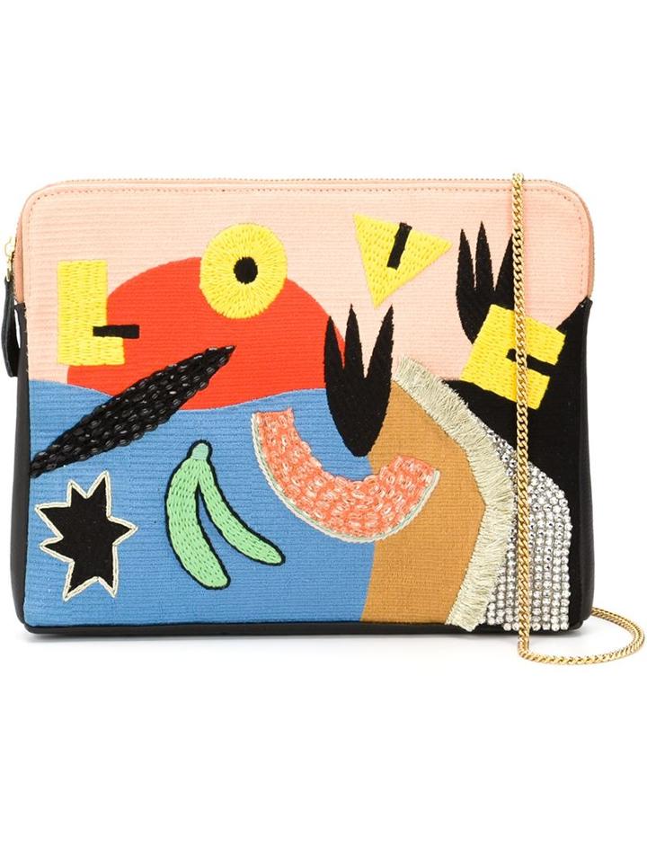 Lizzie Fortunato Jewels Love Embroidered Clutch