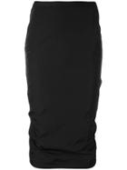 Rick Owens Pillar Pencil Skirt, Women's, Size: 44, Black, Polyester
