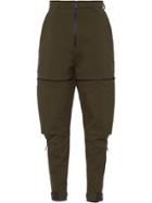 Prada Zip Details Layered Trousers - Green