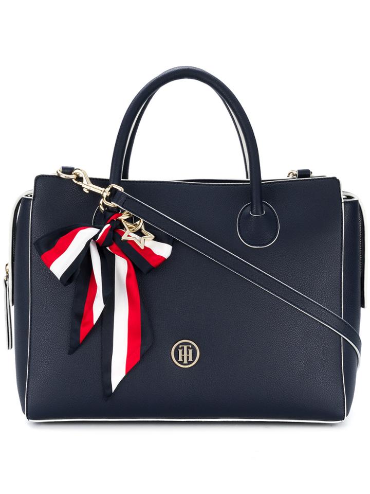 Tommy Hilfiger Embellished Tote Bag - Blue