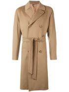 Caruso Double Breasted Coat - Brown