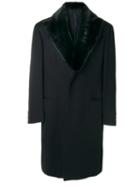 Brioni - Fur Collar Coat - Men - Cupro/cashmere - 52, Black, Cupro/cashmere