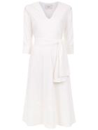 Egrey Flared Lace Up Dress - White