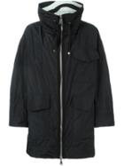 Moncler 'saupe' Raincoat, Women's, Size: Ii, Black, Polyester
