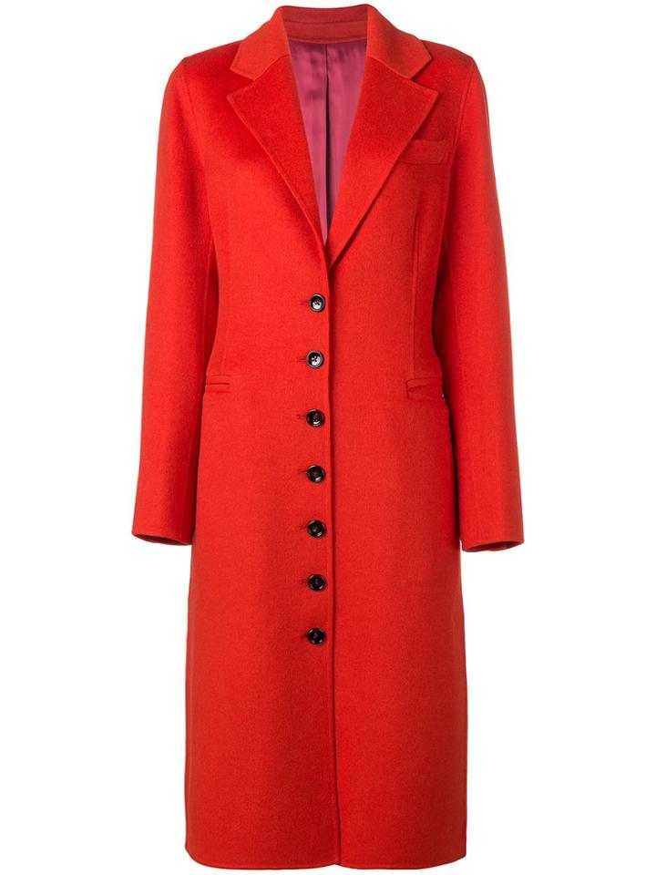 Joseph Longline Coat - Red