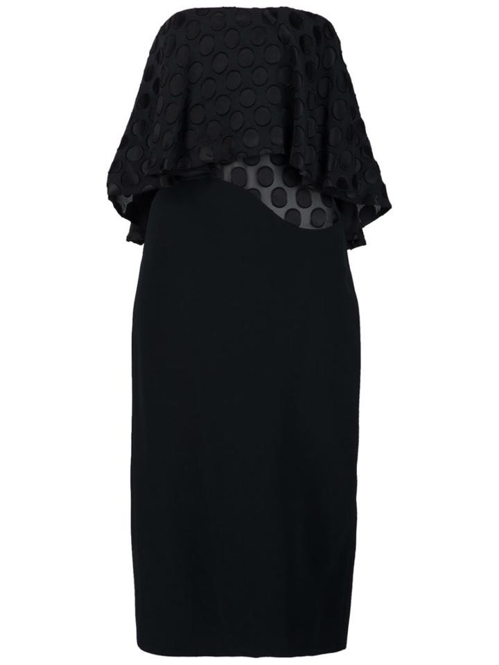 Cushnie Et Ochs Strapless Embossed Polka Dots Dress