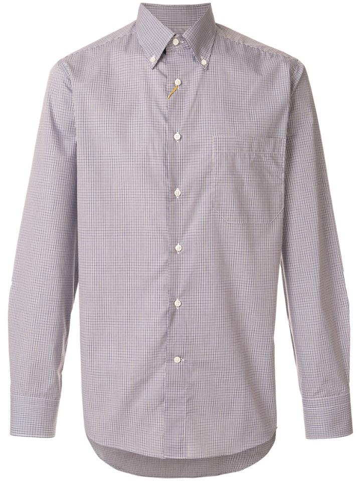 Canali Embroidered Fitted Shirt - Blue