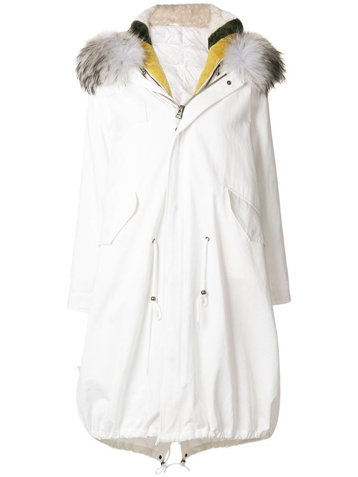 Liska Fur Trim Parka - White