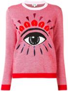 Kenzo Embroidered Intarsia Sweater - Pink