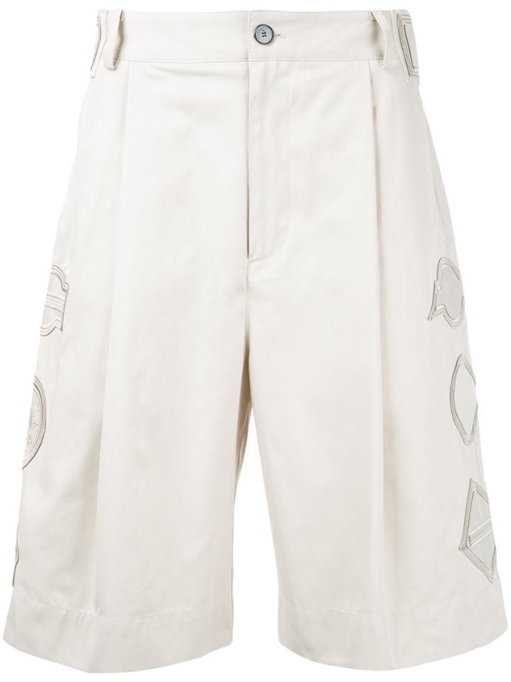 General Idea Embroidered Detail Shorts - Nude & Neutrals