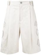 General Idea Embroidered Detail Shorts - Nude & Neutrals