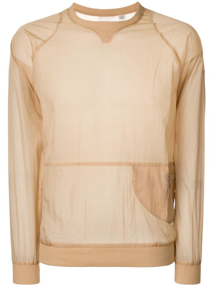 Cottweiler Sheer Side Zip Sweatshirt - Nude & Neutrals