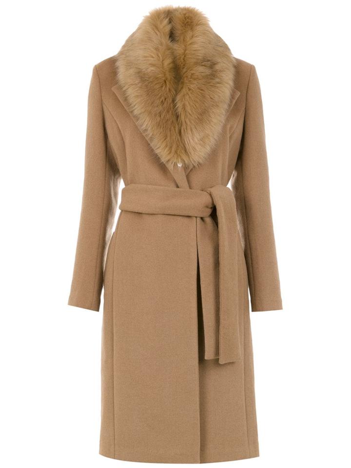 Tufi Duek Fuzzy Detail Trench Coat - Neutrals