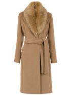 Tufi Duek Fuzzy Detail Trench Coat - Neutrals