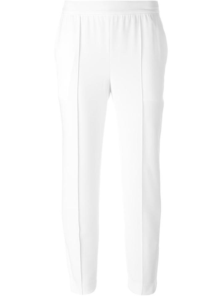 Theory Cropped Trousers, Women's, Size: 4, White, Triacetate/polyester