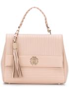 Roberto Cavalli Quilted Logo Tote - Pink & Purple