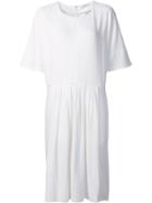 Tome Pleated Waist Dress - White