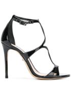 Schutz Laser Cut Sandals - Black