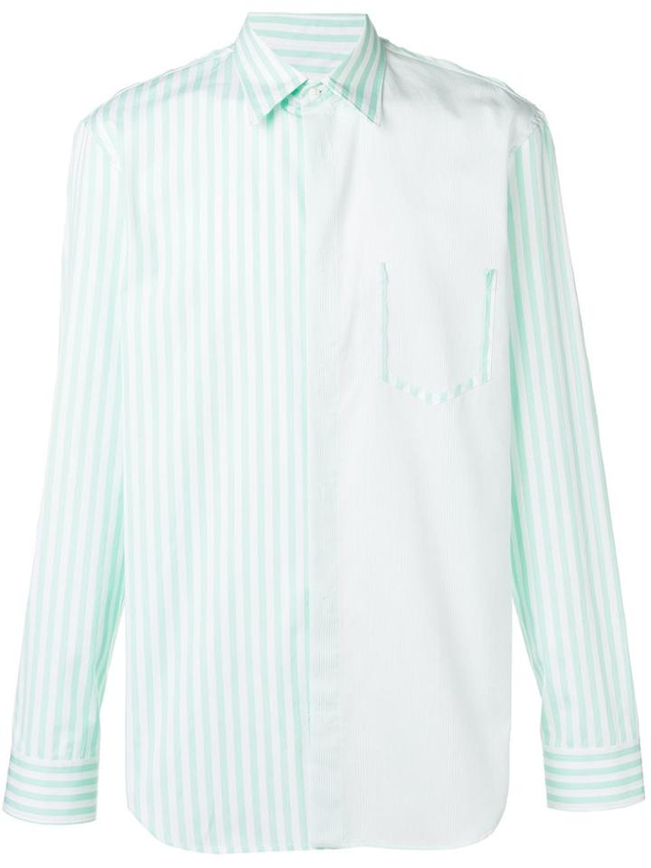 Maison Margiela Contrast Panels Shirt - Green