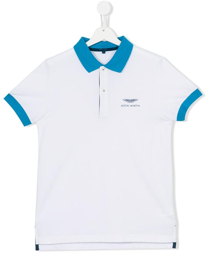 Aston Martin Kids Logo Print Polo Shirt, Toddler Boy's, Size: 5 Yrs, White