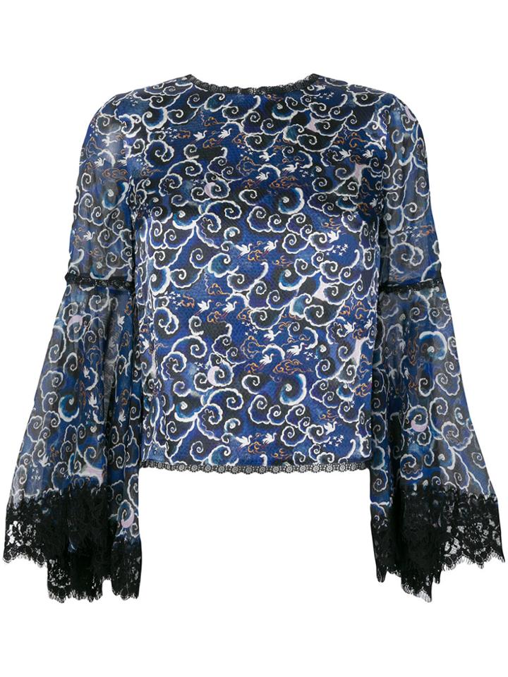 Alice+olivia Cloudy Night Blouse - Blue