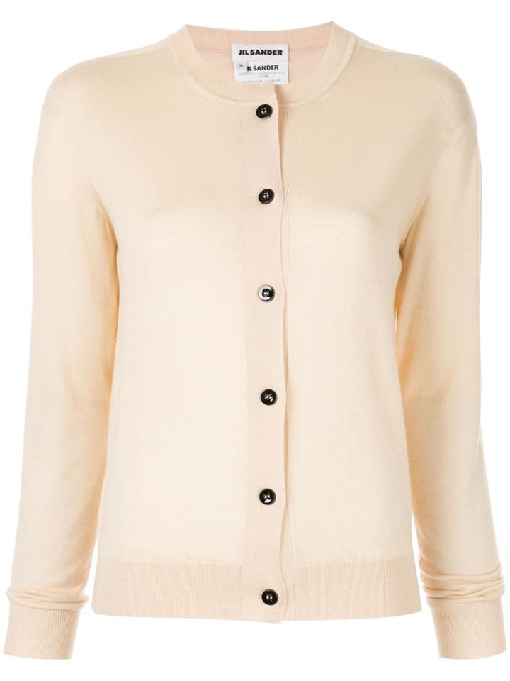 Jil Sander Round Neck Cardigan - Neutrals
