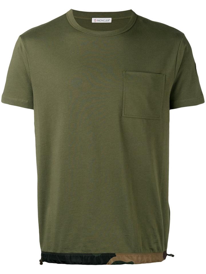 Moncler Camouflage Trim T-shirt, Men's, Size: Xxl, Green, Cotton/polyamide