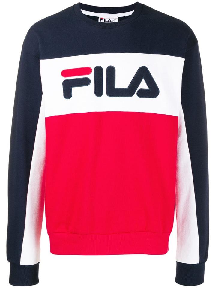 Fila Logo Print Sweater - Red