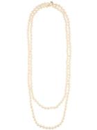 Chanel Vintage Double Strand Pearl Necklace, Women's, White